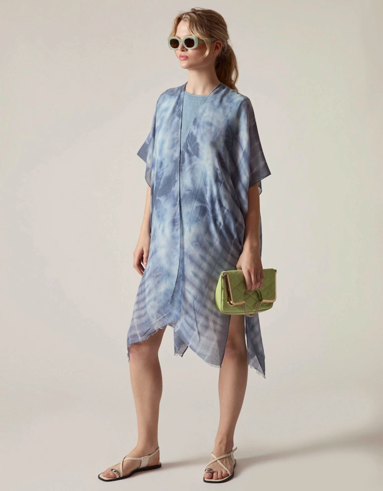 Blue Boho Tie-Dye Kaftan