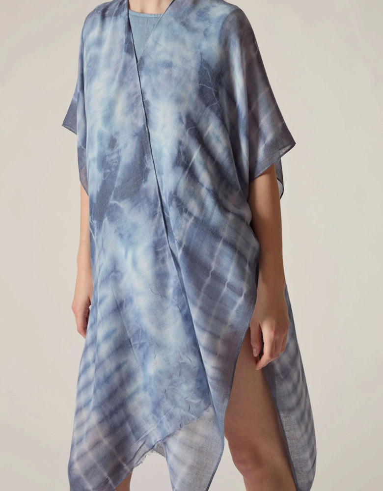 Blue Boho Tie-Dye Kaftan