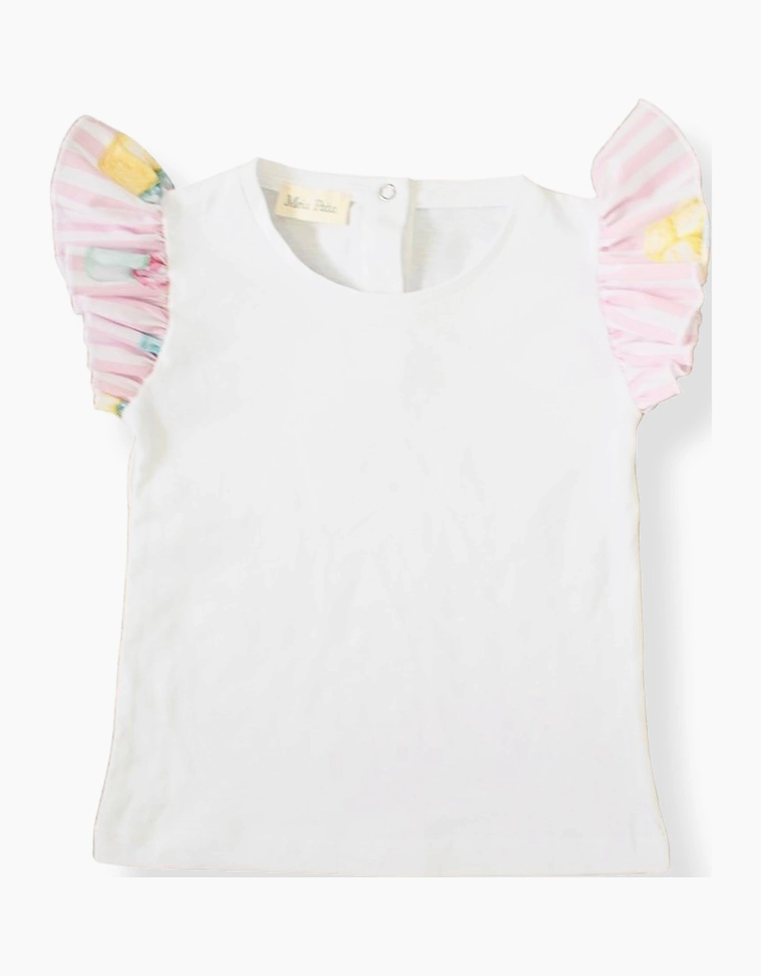 Girls Pink Ice Cream Print Bubble Short Set