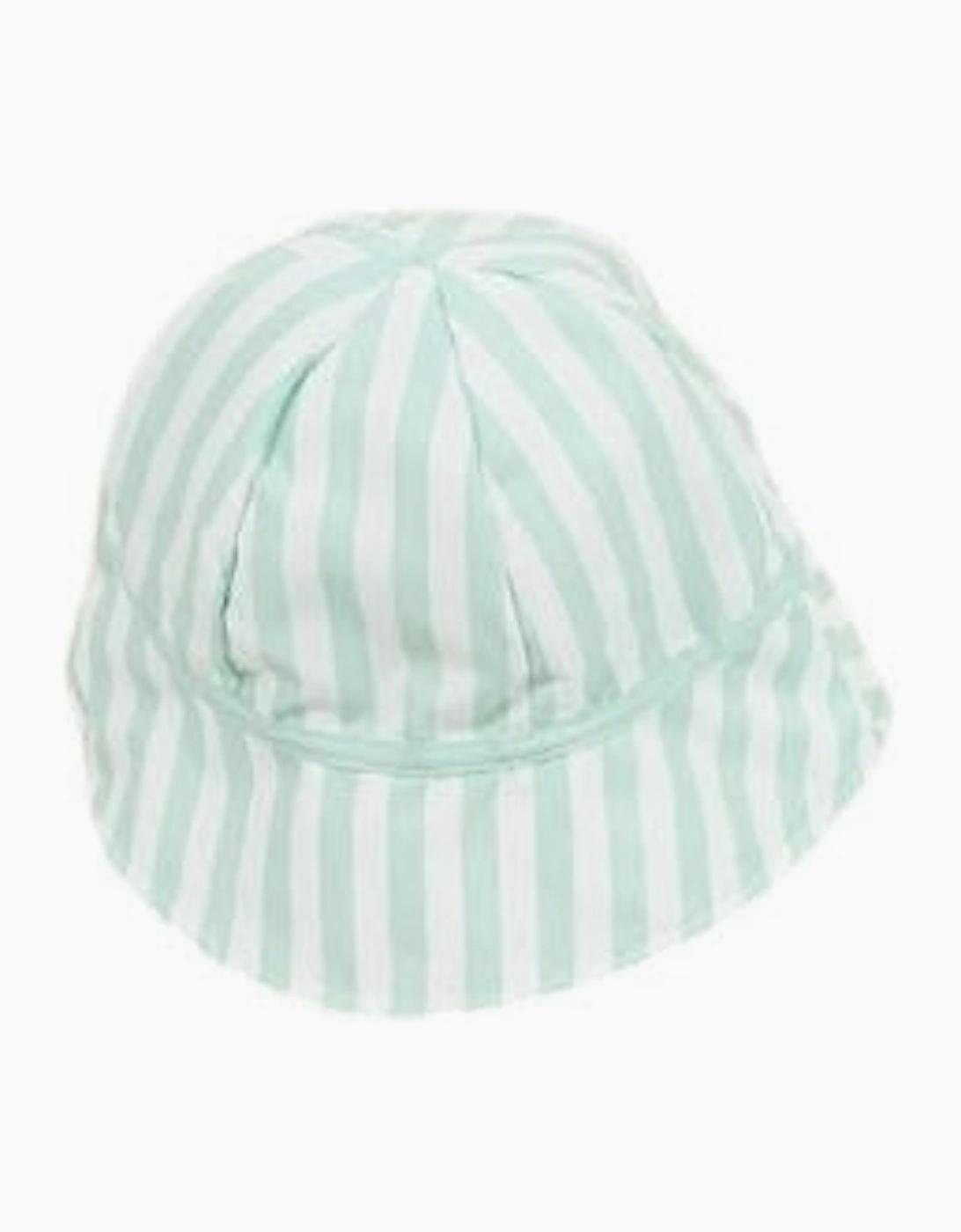 Boys Mint Green Stripe Print Sun Hat