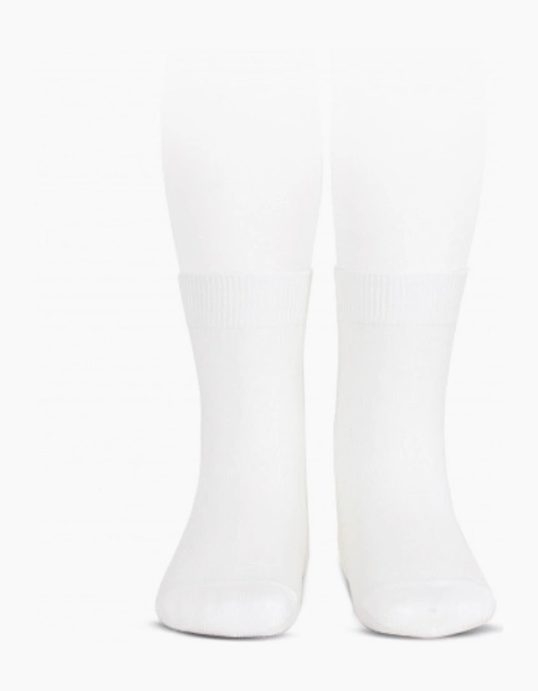 White 200 Plain Short Socks