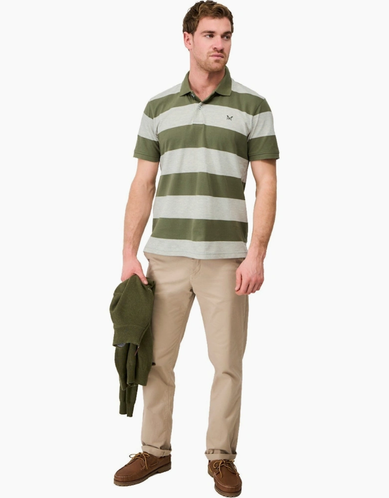 Crew Clothing Mens Heritage Stripe Short Sleeve Polo Shirt