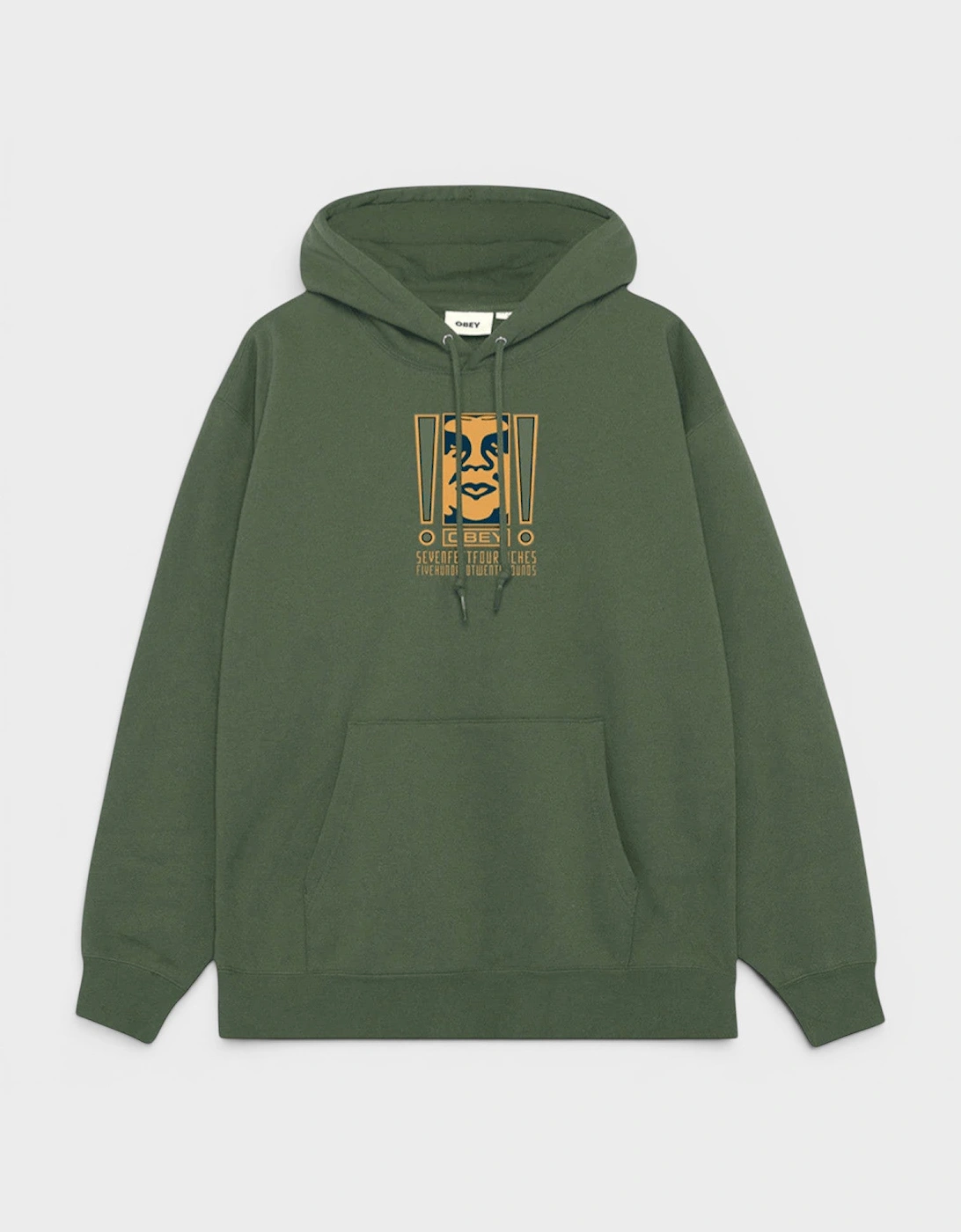 Double Exclamation Pullover Hoodie Moss Green, 3 of 2