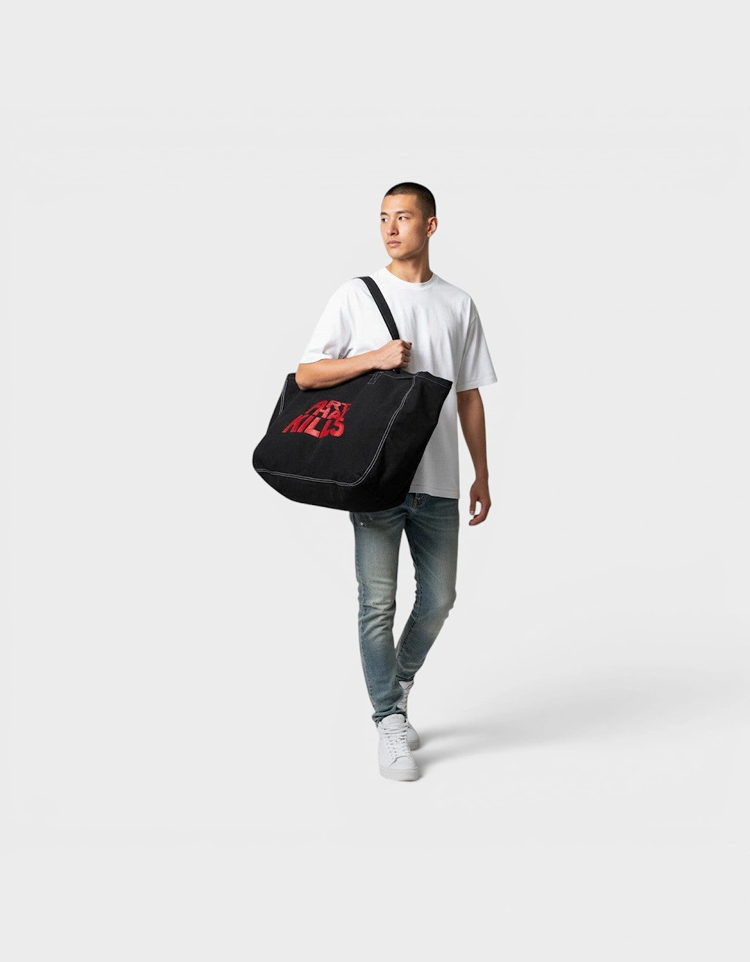 ATK Oversized Tote Black Red