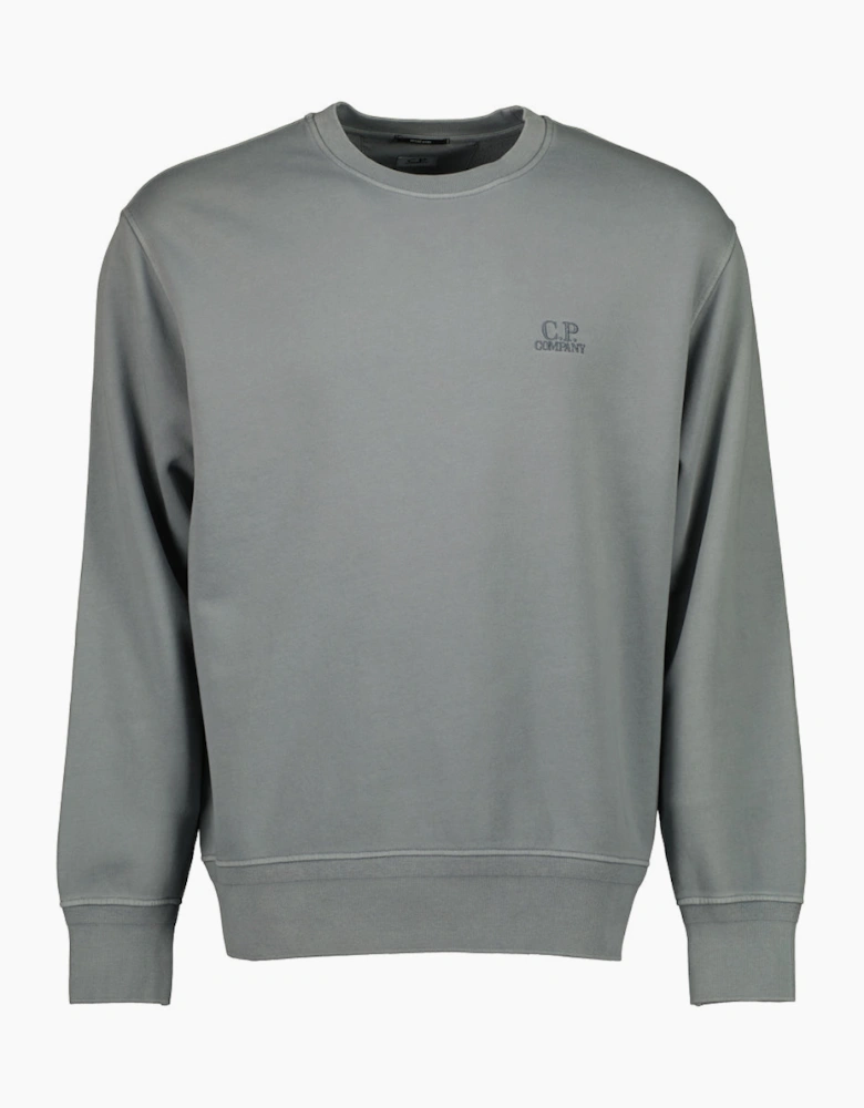 Diagonal Fleece Resist Dyed Logo Sweatshirt