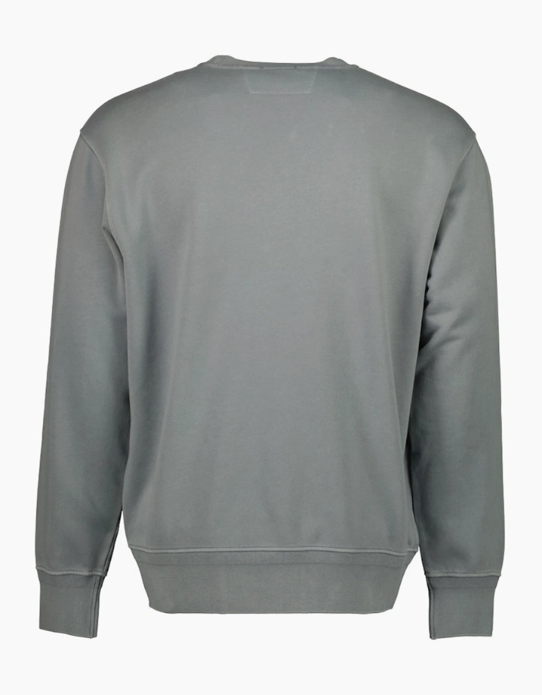 Diagonal Fleece Resist Dyed Logo Sweatshirt