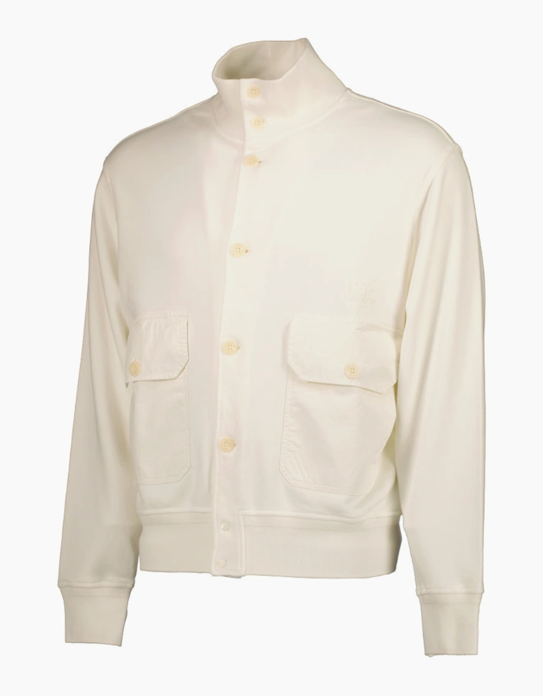 Diagonal Fleece Logo Cardigan