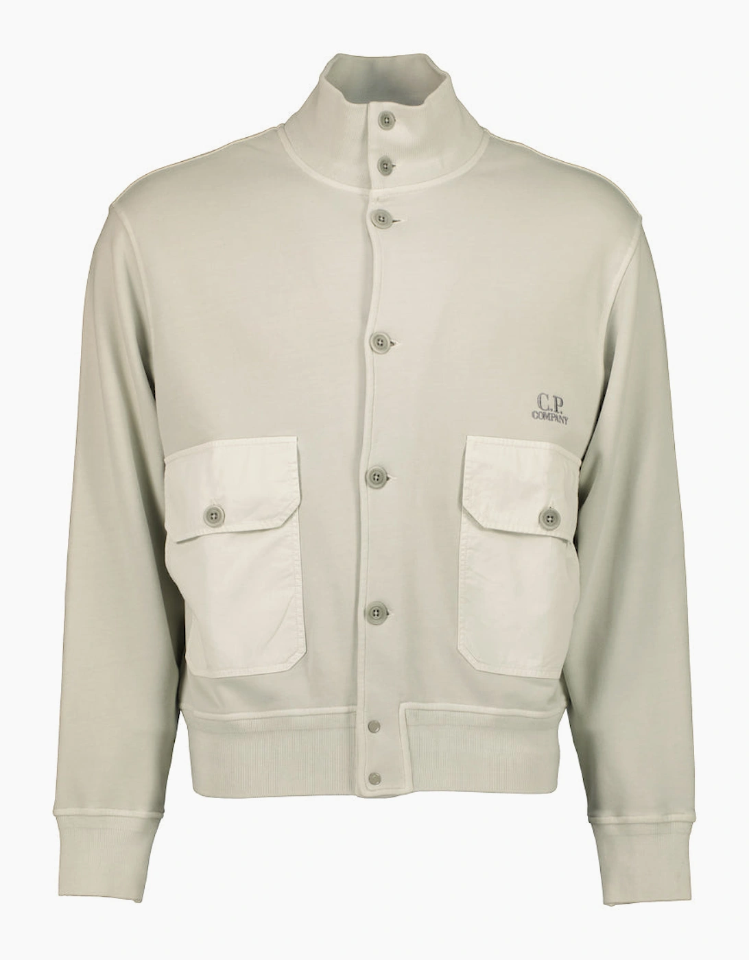 Diagonal Fleece Resist Dyed Logo Cardigan, 5 of 4