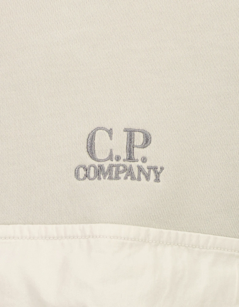 Diagonal Fleece Resist Dyed Logo Cardigan
