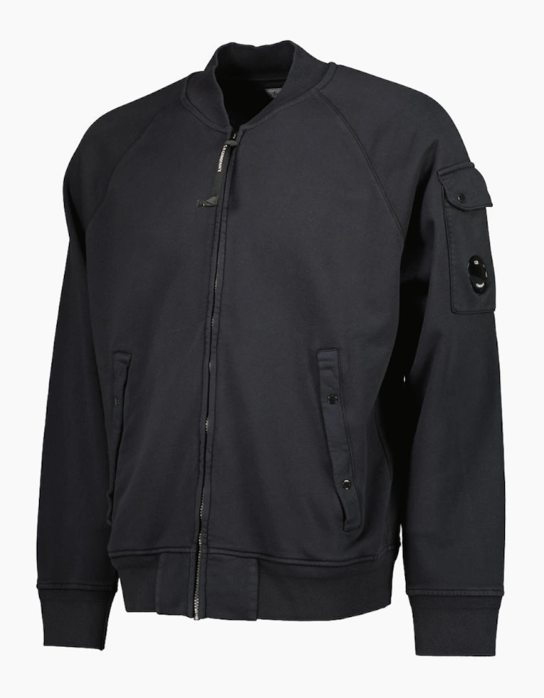 Diagonal Fleece Zipped Lens Sweatshirt