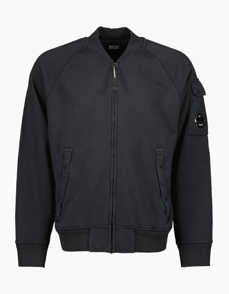 Diagonal Fleece Zipped Lens Sweatshirt