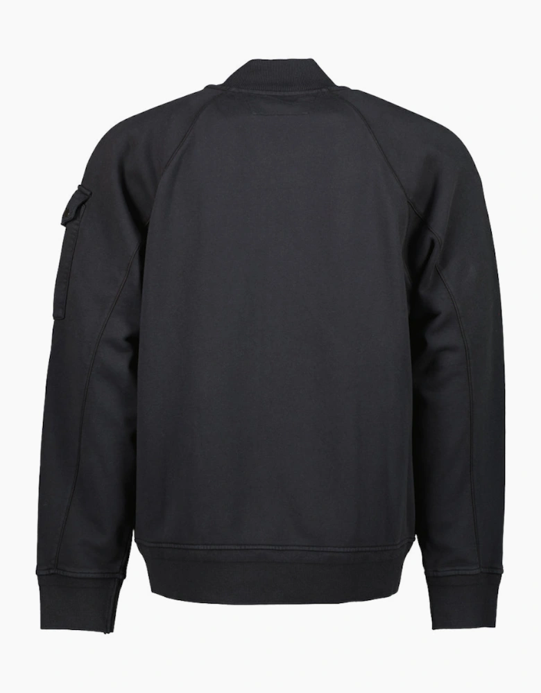 Diagonal Fleece Zipped Lens Sweatshirt