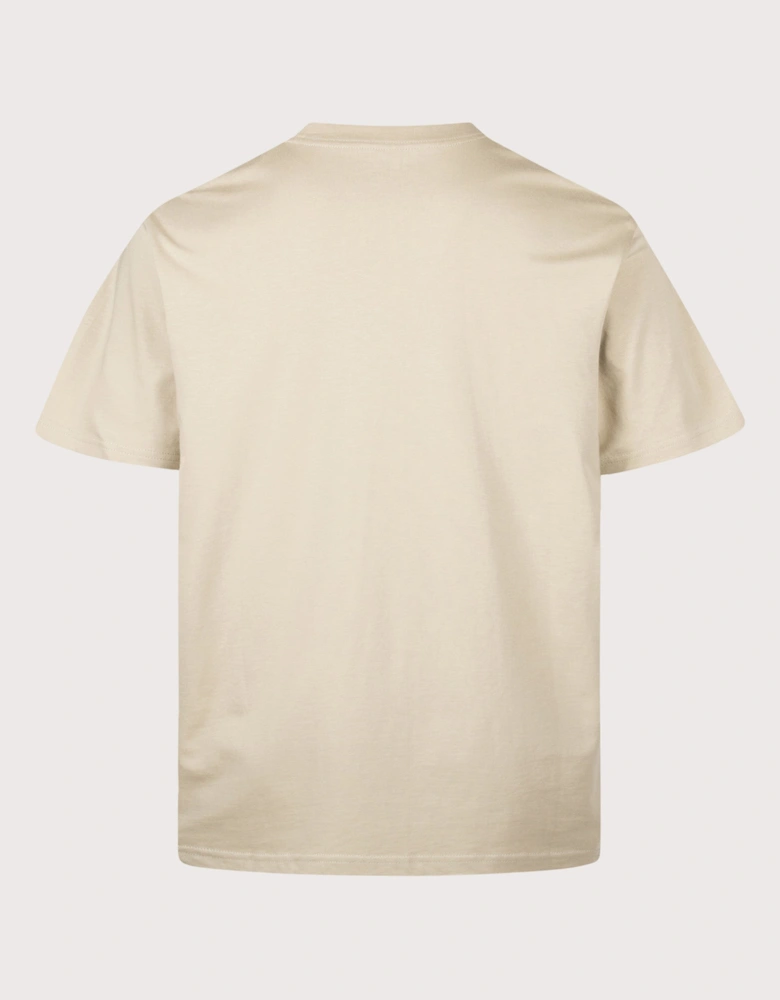 Loose Fit Script Embroidery T-Shirt