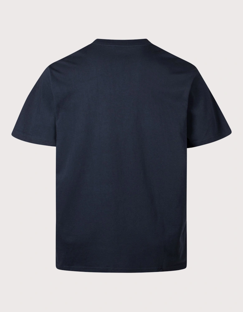Loose Fit Script Embroidery T-Shirt