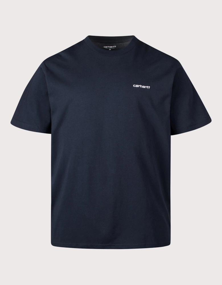 Loose Fit Script Embroidery T-Shirt