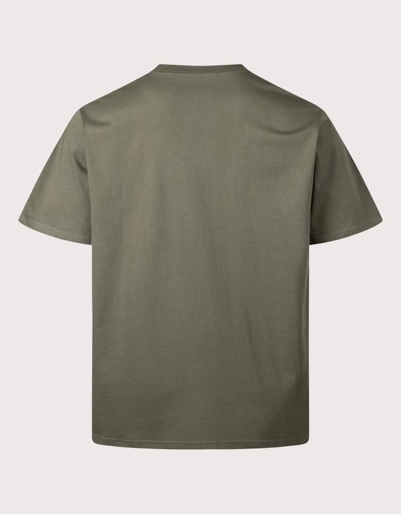 Loose Fit Script Embroidery T-Shirt