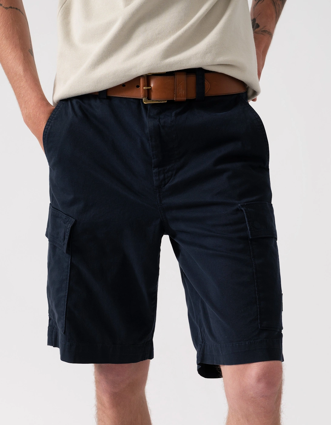 BOSS Orange Sisla Mens Cargo Shorts - Dark Blue 404