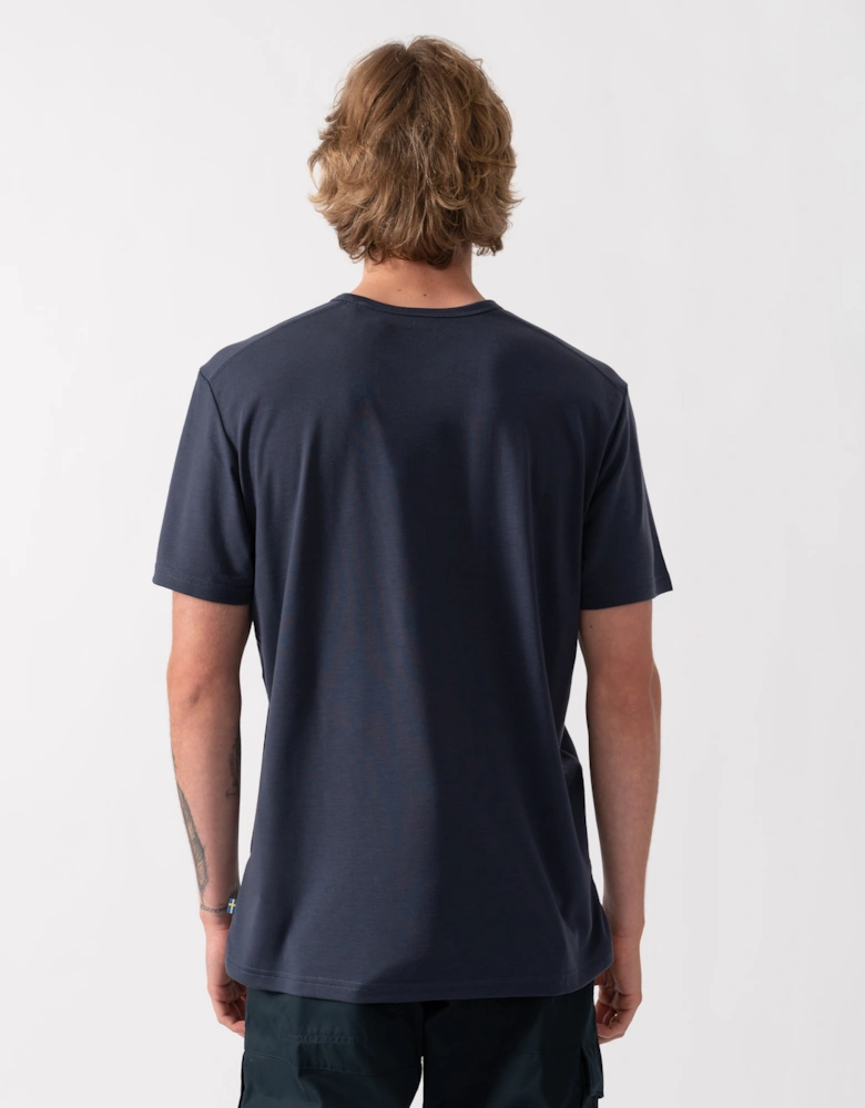 Fjallraven High Coast Short Sleeve Mens Top - Navy 560