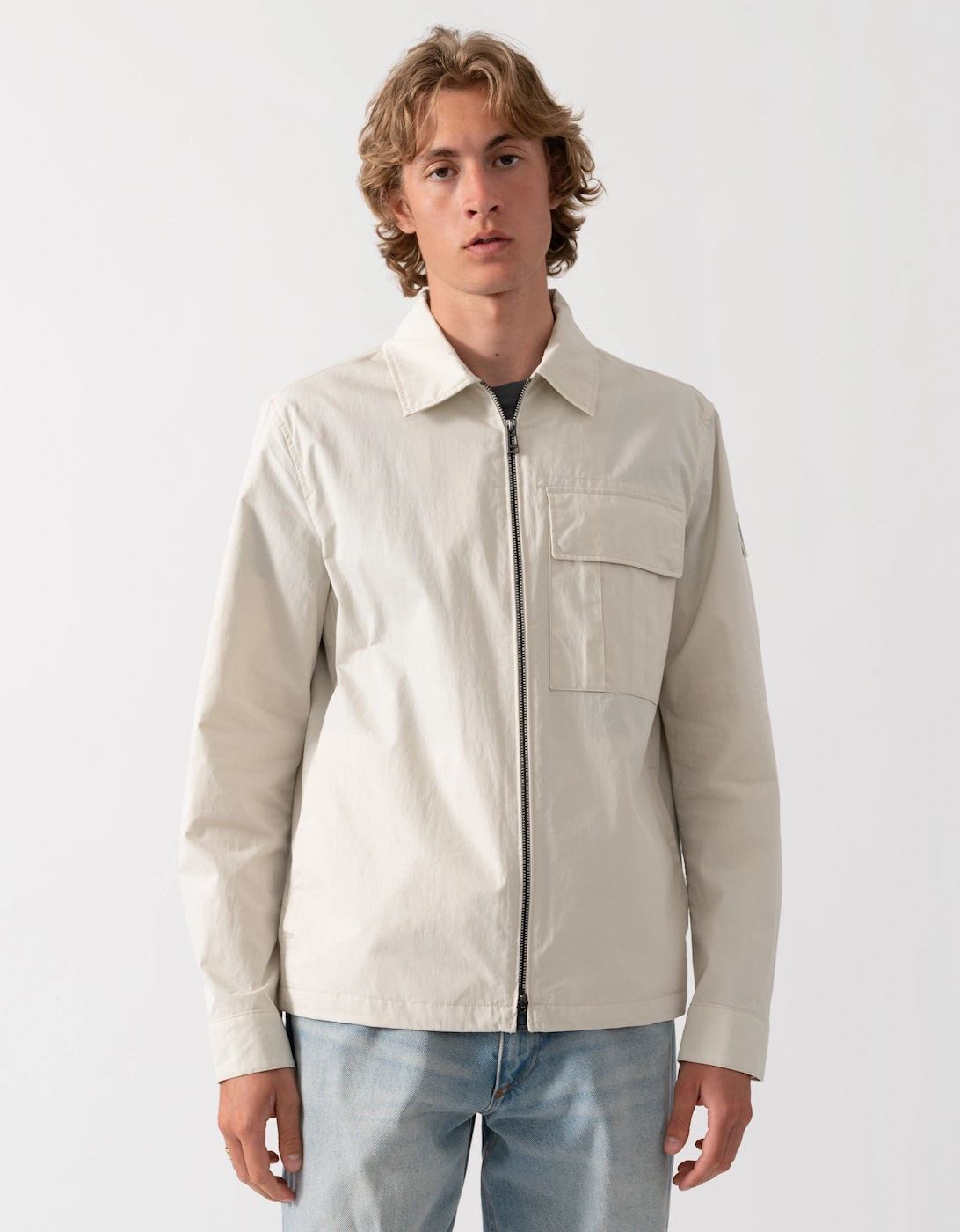 Belstaff Cargo Mens Overshirt - Silver Birch