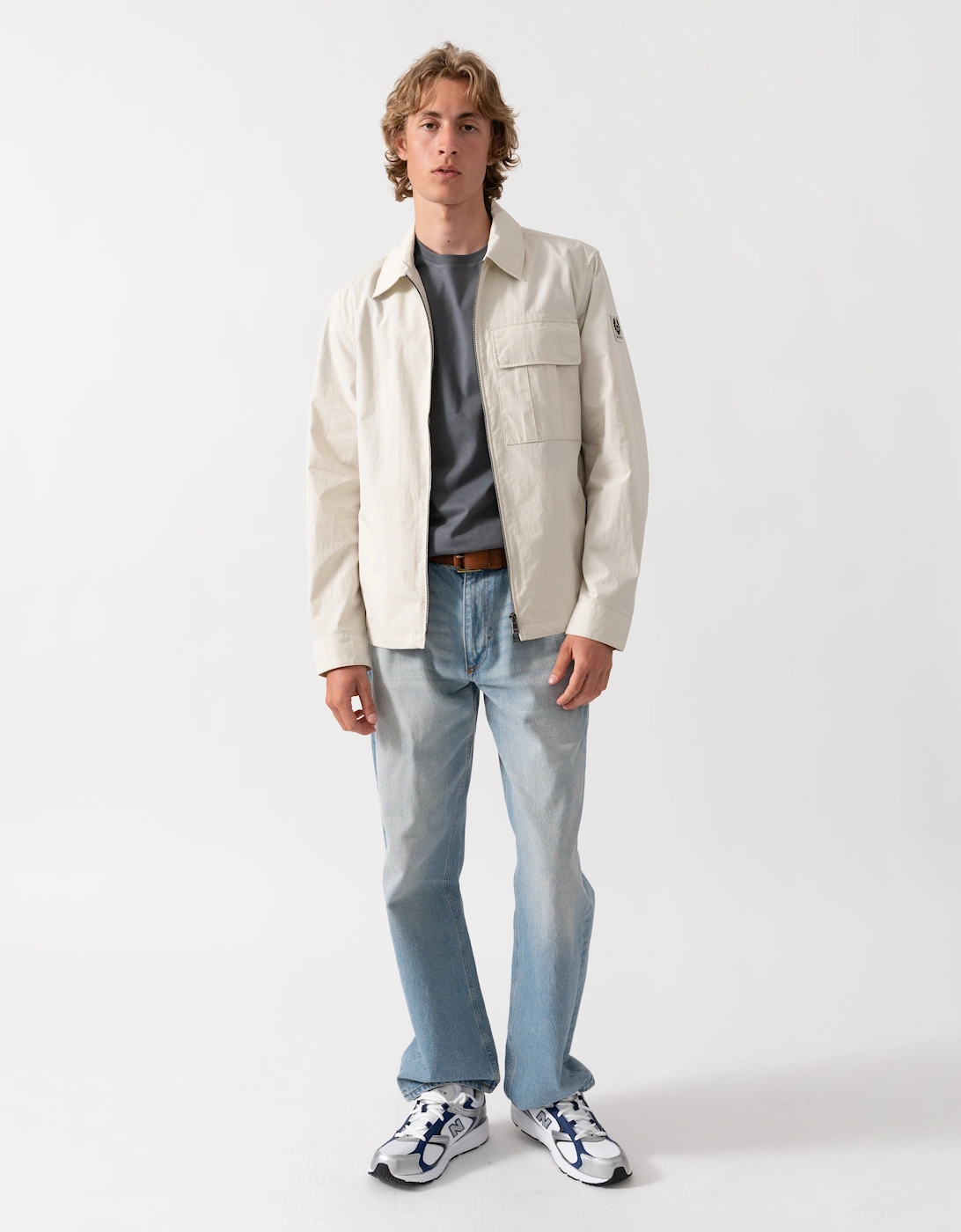 Belstaff Cargo Mens Overshirt - Silver Birch