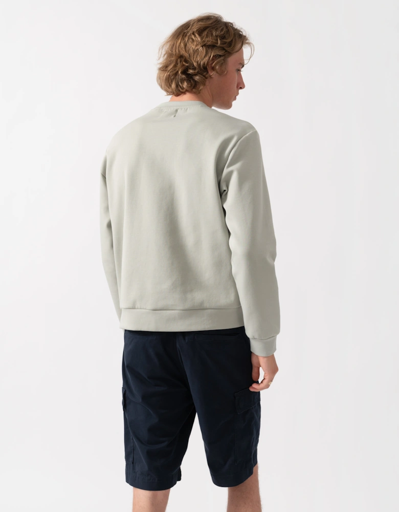 Aquascutum Mens Club Check Crewneck Sweatshirt - Salvia 34