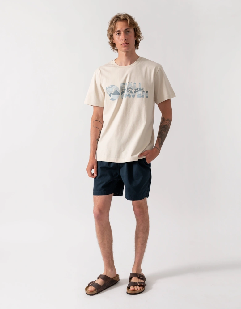 Fjallraven Multicolor Logo Mens T-Shirt - Chalk White 113