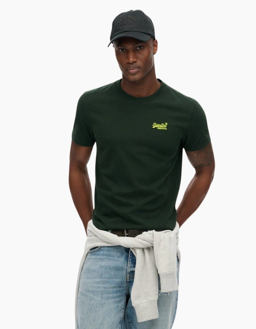 Superdry Mens Essential Logo Slim Fit Short Sleeve T-Shirt
