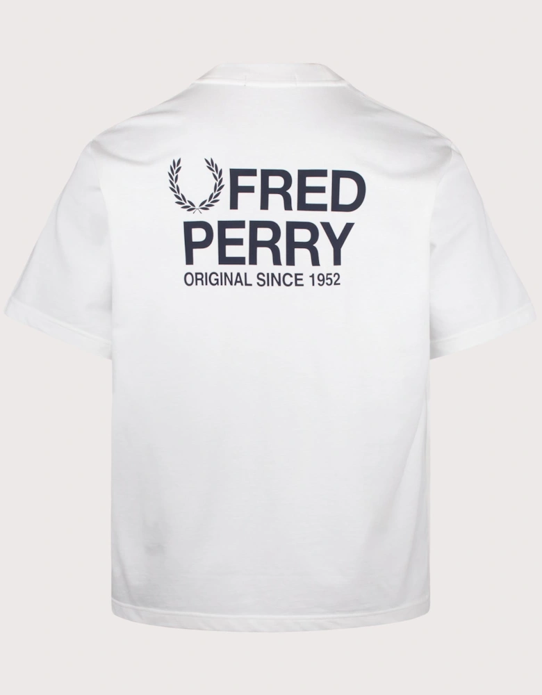Relaxed Fit Back Print Fred Perry Text T-Shirt