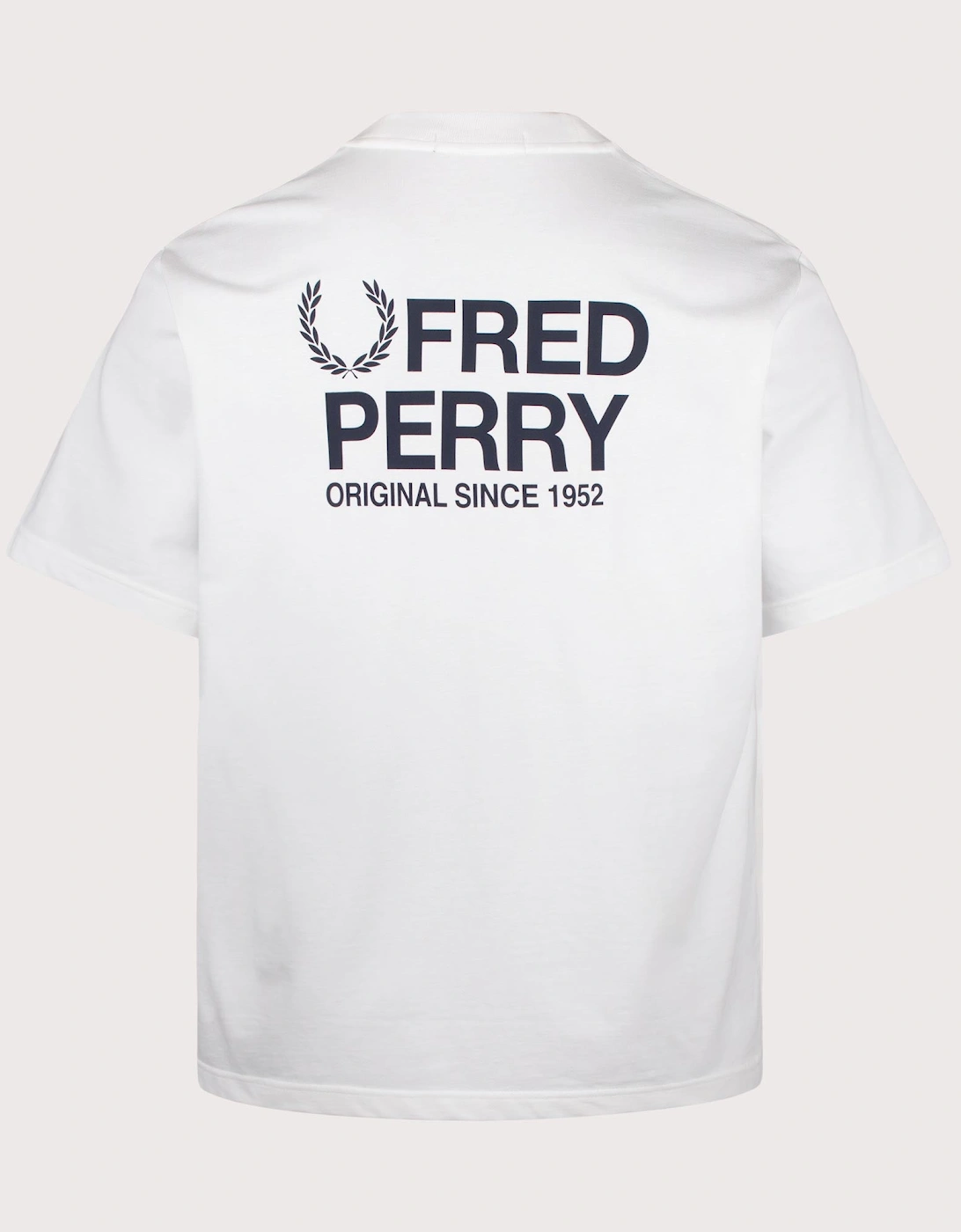 Relaxed Fit Back Print Fred Perry Text T-Shirt, 6 of 5