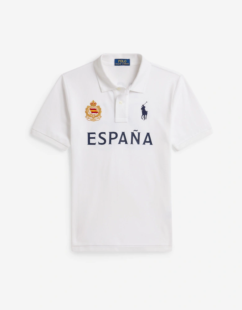 Ralph Lauren Boys España Polo Shirt in White