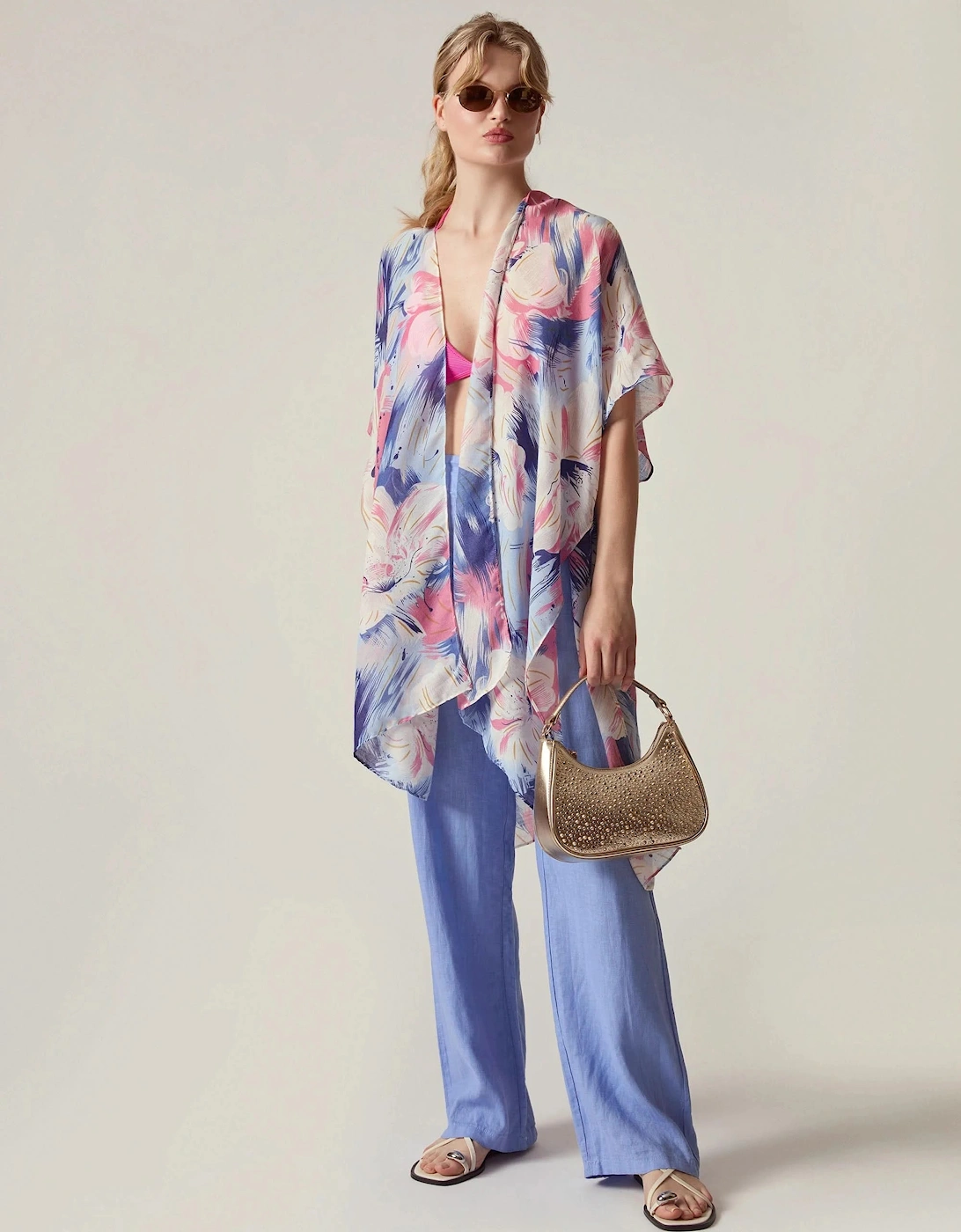 Blue Iris Print Kaftan, 6 of 5