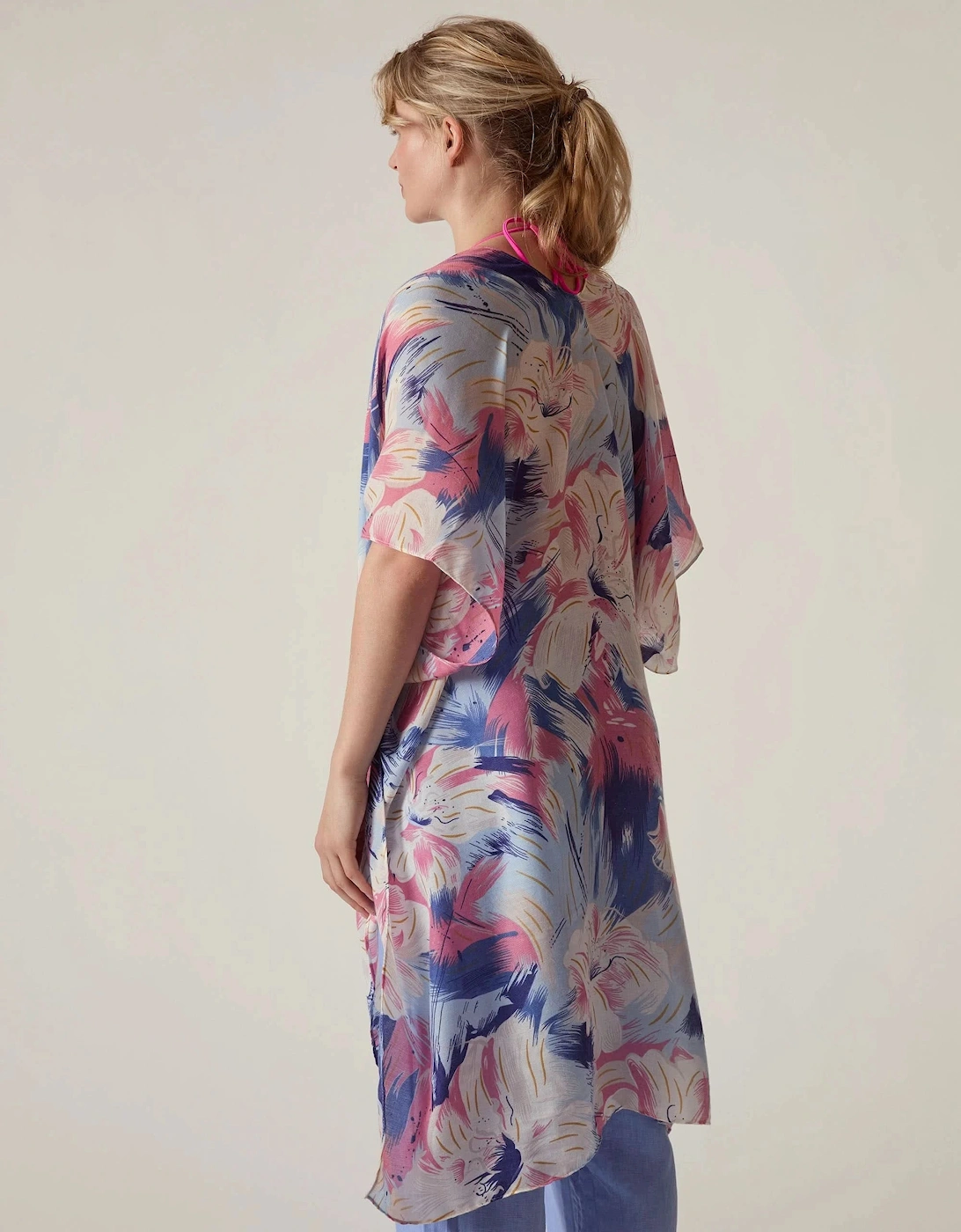 Blue Iris Print Kaftan