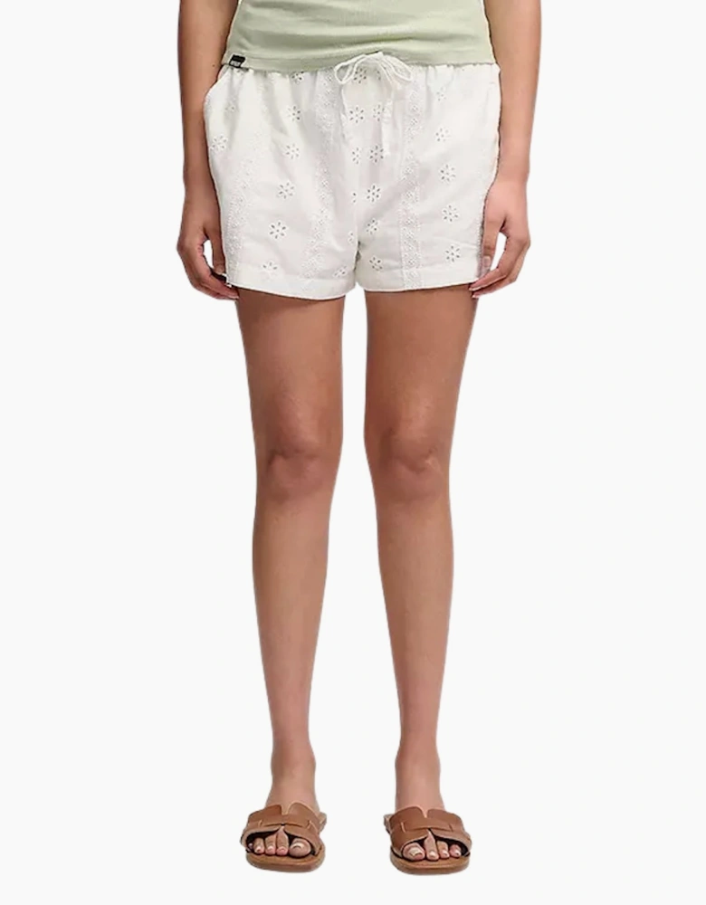 Superdry Womens Broderie Beach Chino Shorts