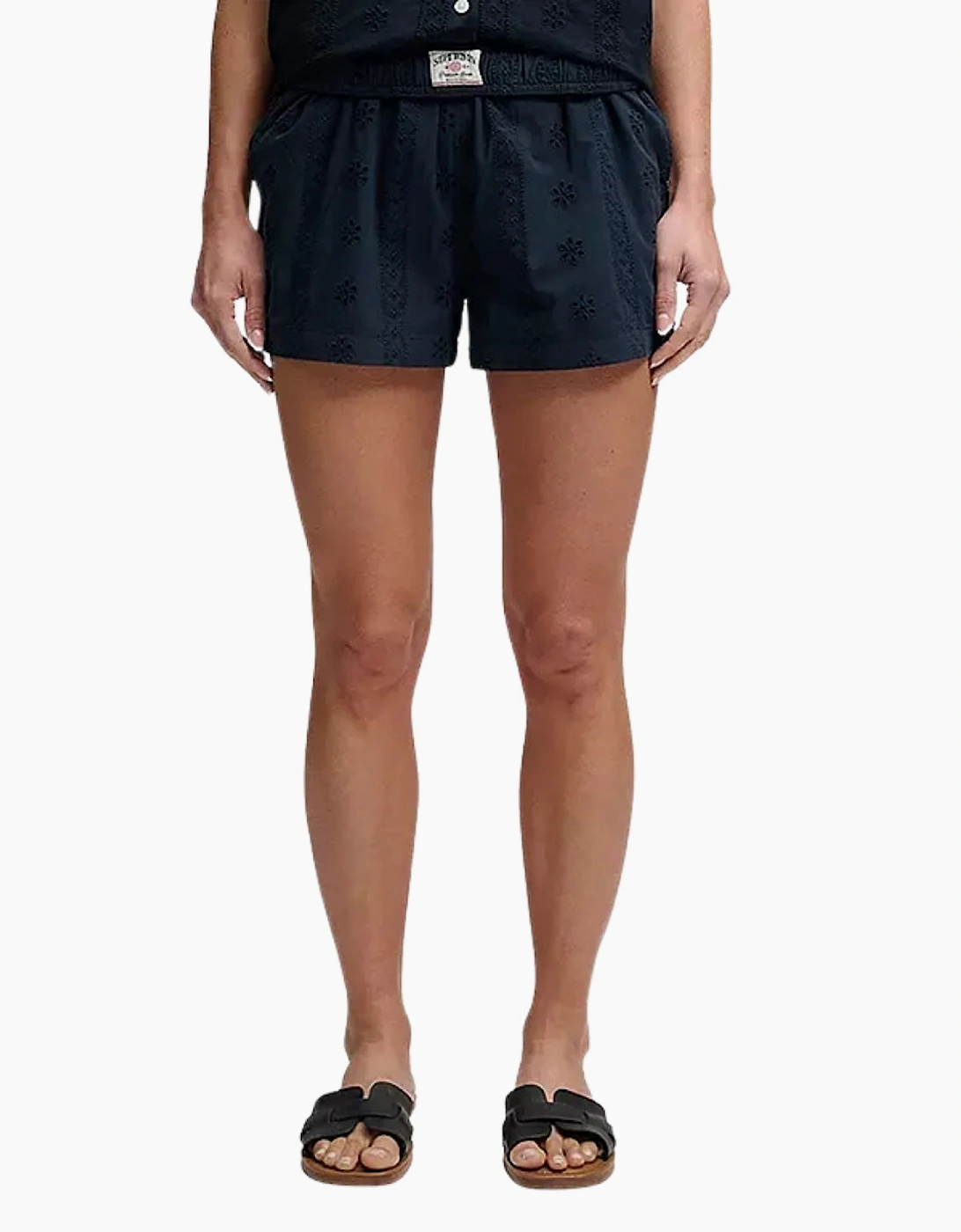 Superdry Womens Broderie Beach Chino Shorts, 2 of 1