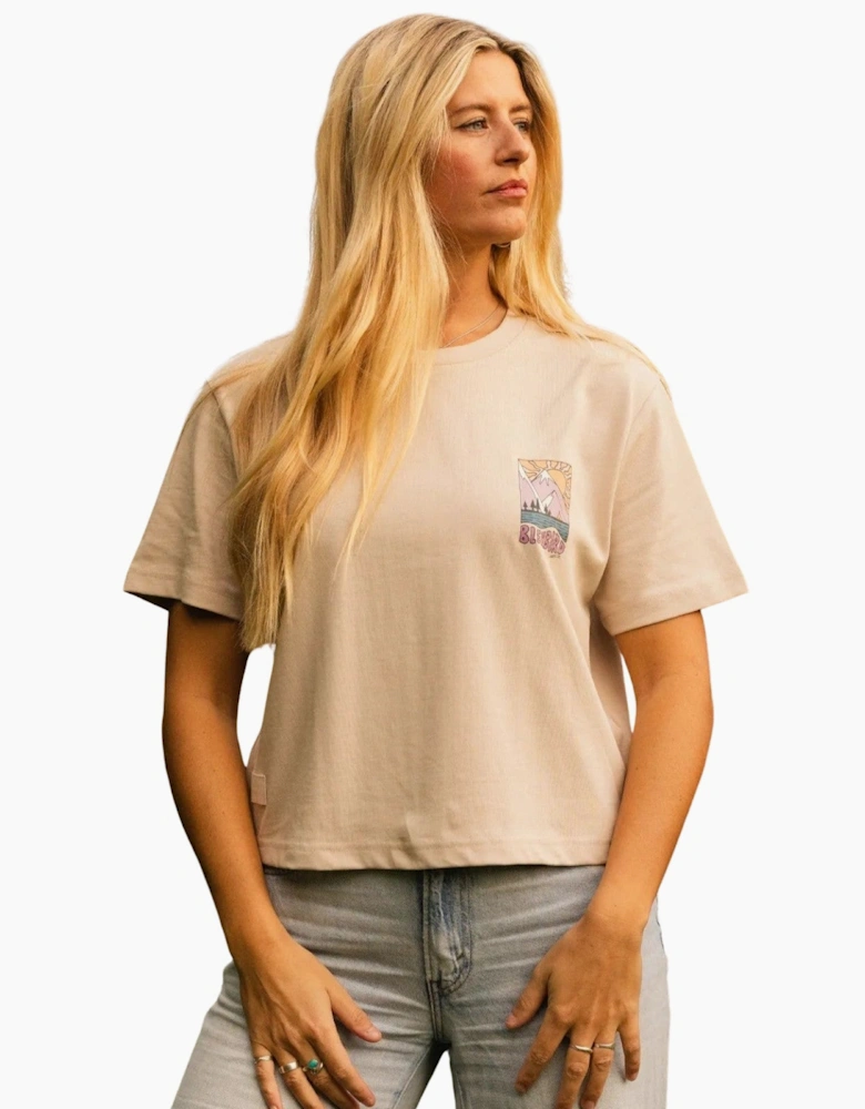 Bleubird Womens Solace Cropped Short Sleeve T-Shirt