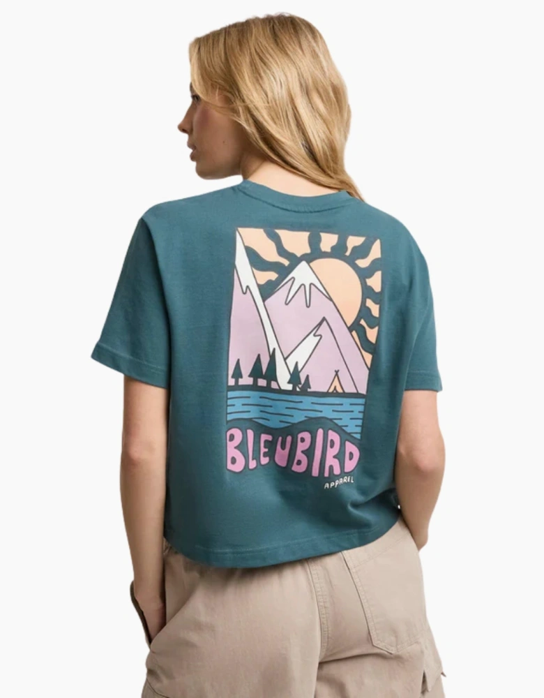 Bleubird Womens Solace Cropped Short Sleeve T-Shirt