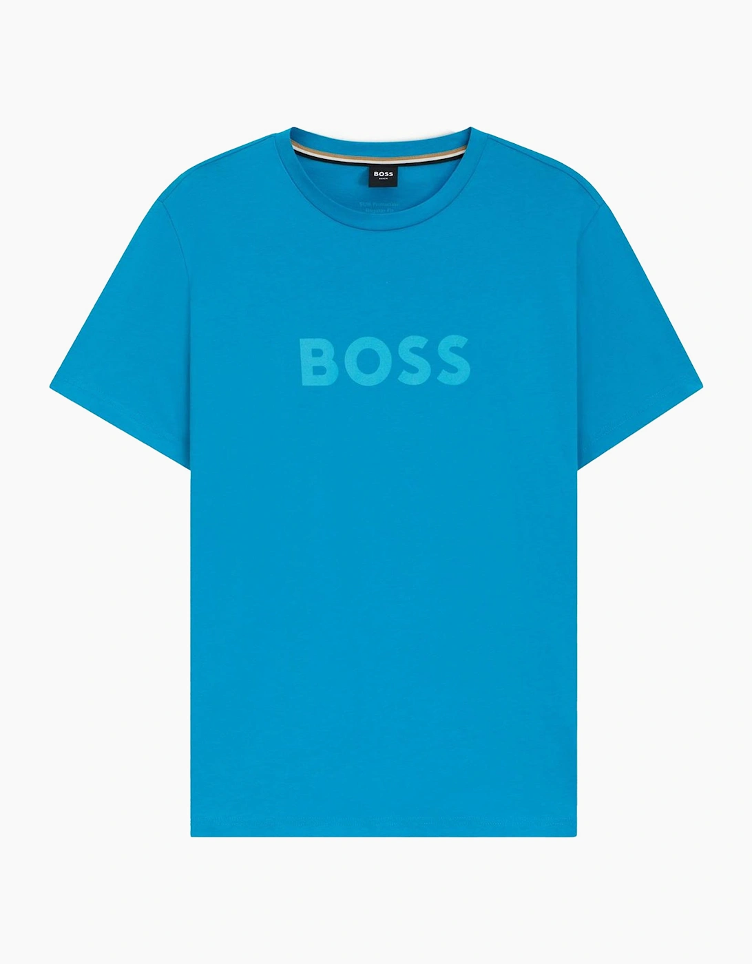 BOSS Contrast Logo RN T-Shirt Turquoise/Aqua