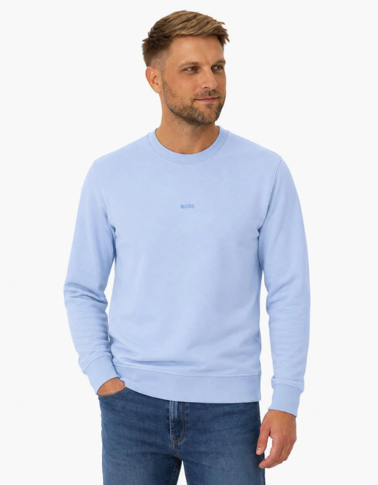 BOSS Relaxed Fit WeSmallcrew Sweatshirt Blue