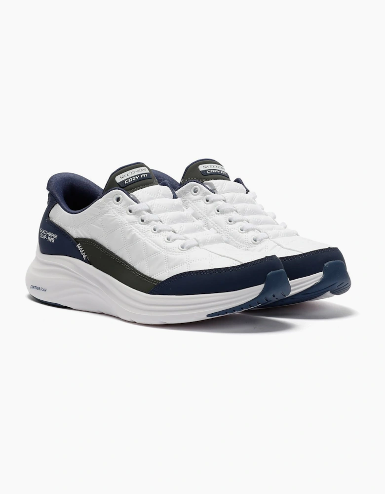 Skechers Slip-Ins Contour Foam Cozy Fit Women's White/Navy Trainers