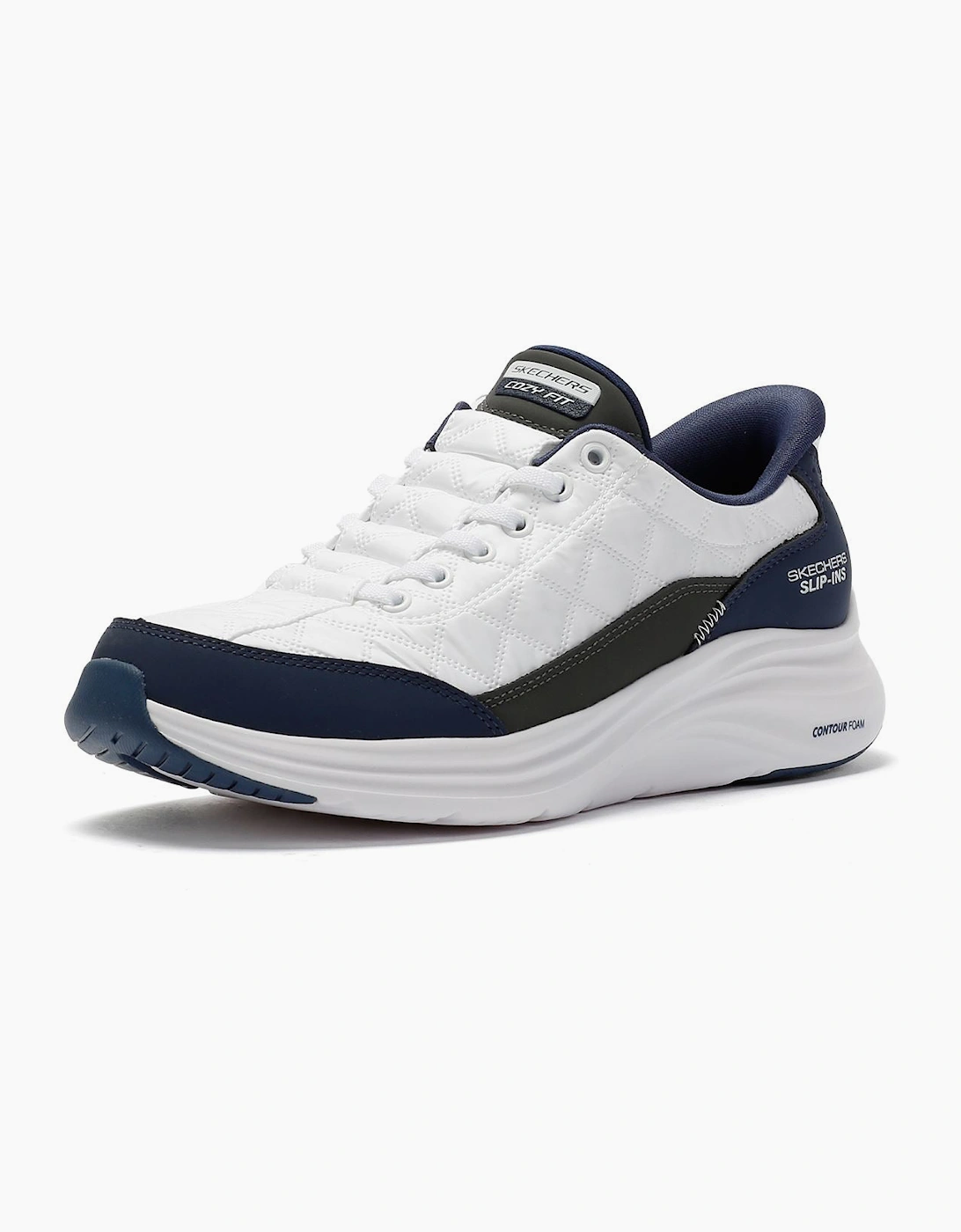 Skechers Slip-Ins Contour Foam Cozy Fit Women's White/Navy Trainers