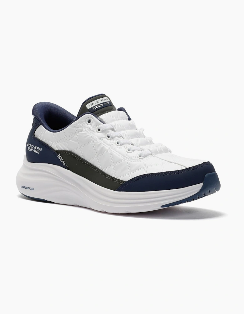 Skechers Slip-Ins Contour Foam Cozy Fit Women's White/Navy Trainers