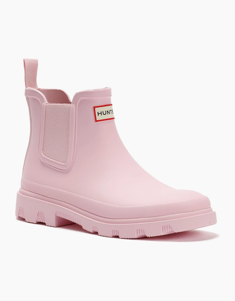 Hunter Downpour Chelsea Rubber Women's Parfait Pink Wellington Boots