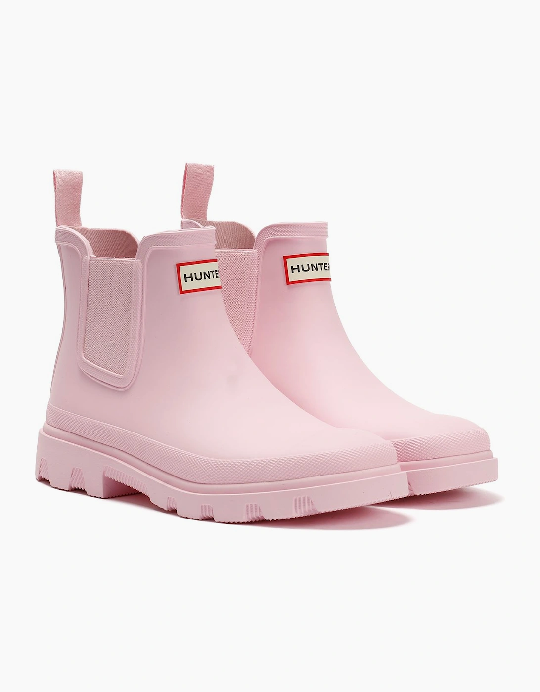 Women's Hunter Downpour Chelsea Rubber Women's Parfait Pink Wellington Boots - Size: 8