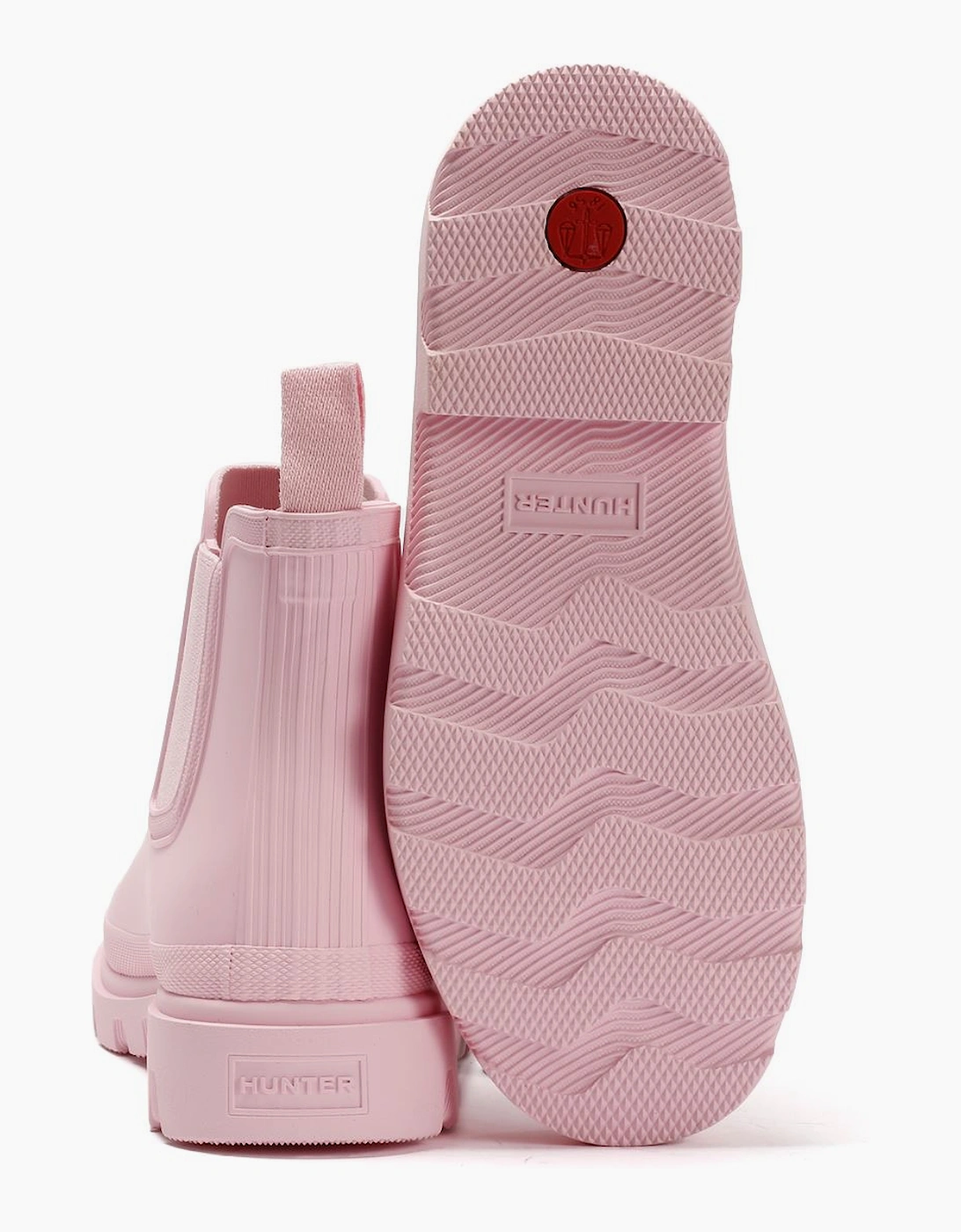 Hunter Downpour Chelsea Rubber Women's Parfait Pink Wellington Boots