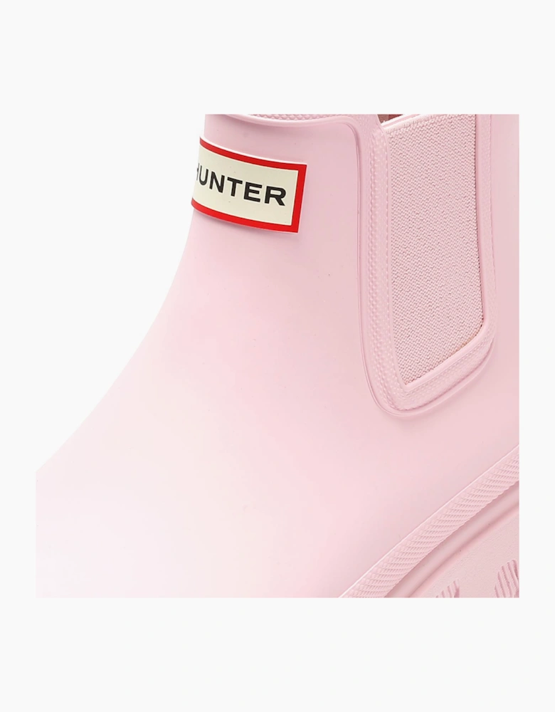 Hunter Downpour Chelsea Rubber Women's Parfait Pink Wellington Boots
