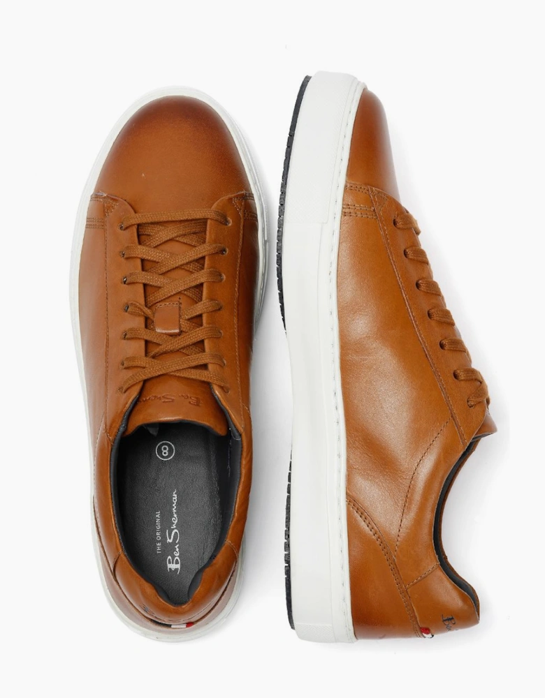 Ben Sherman Ace Cupsole Leather Men's Tan Trainers