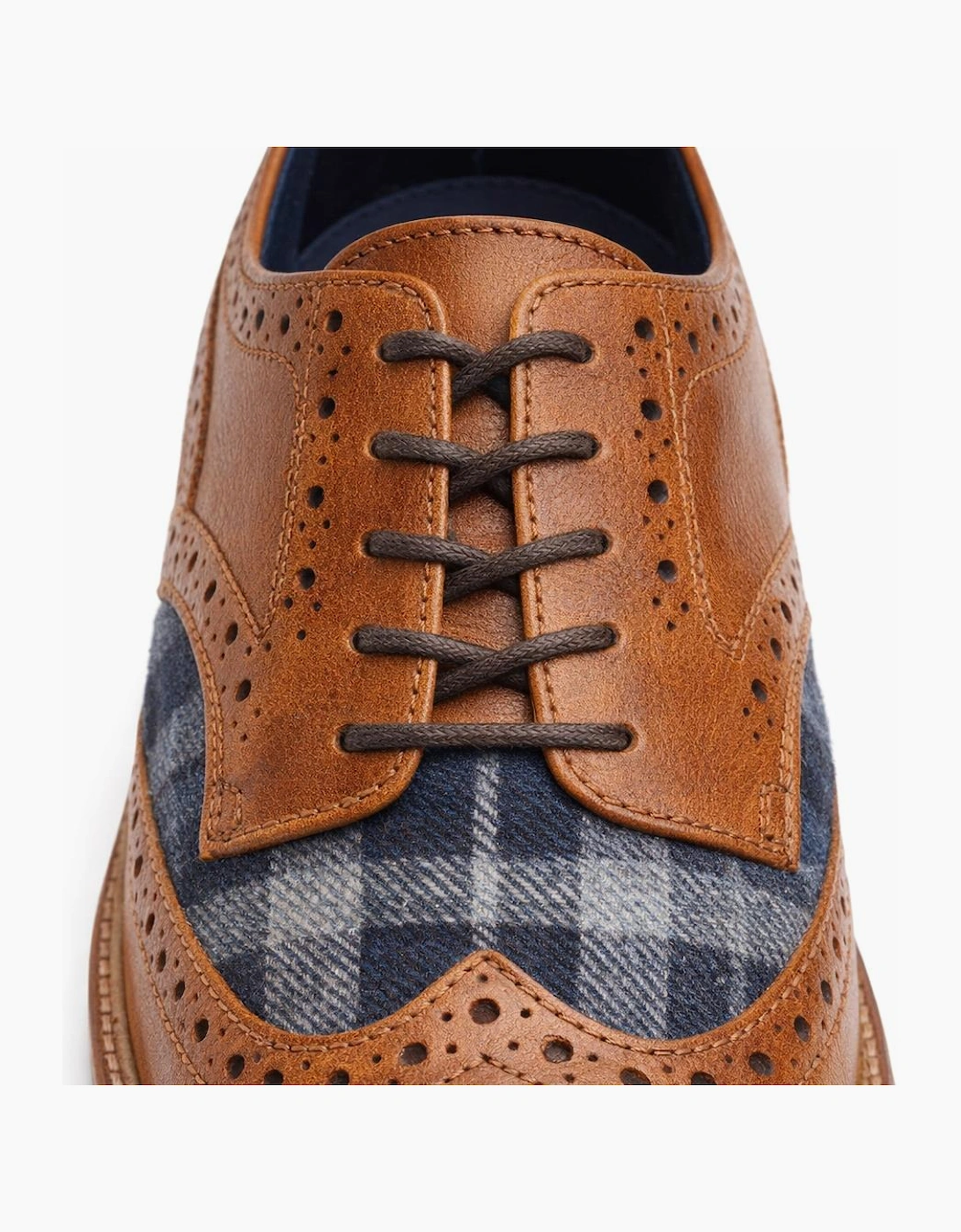 Roamers M034 Mens Brogue Shoes Tan