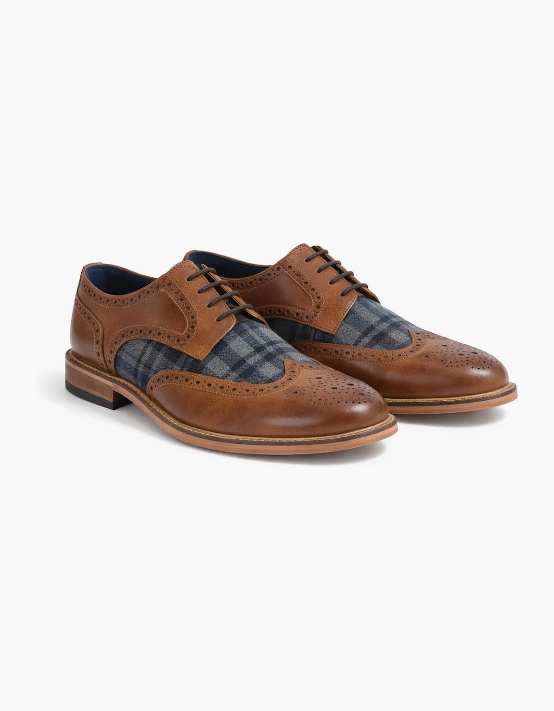Roamers M034 Mens Brogue Shoes Tan