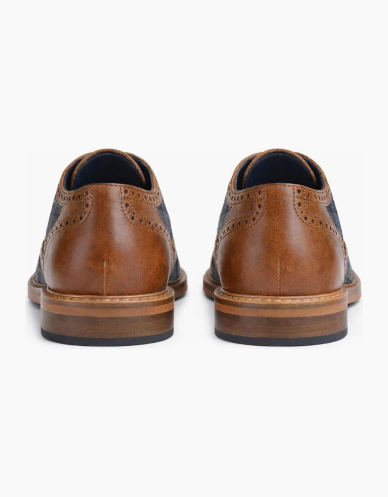 Roamers M034 Mens Brogue Shoes Tan