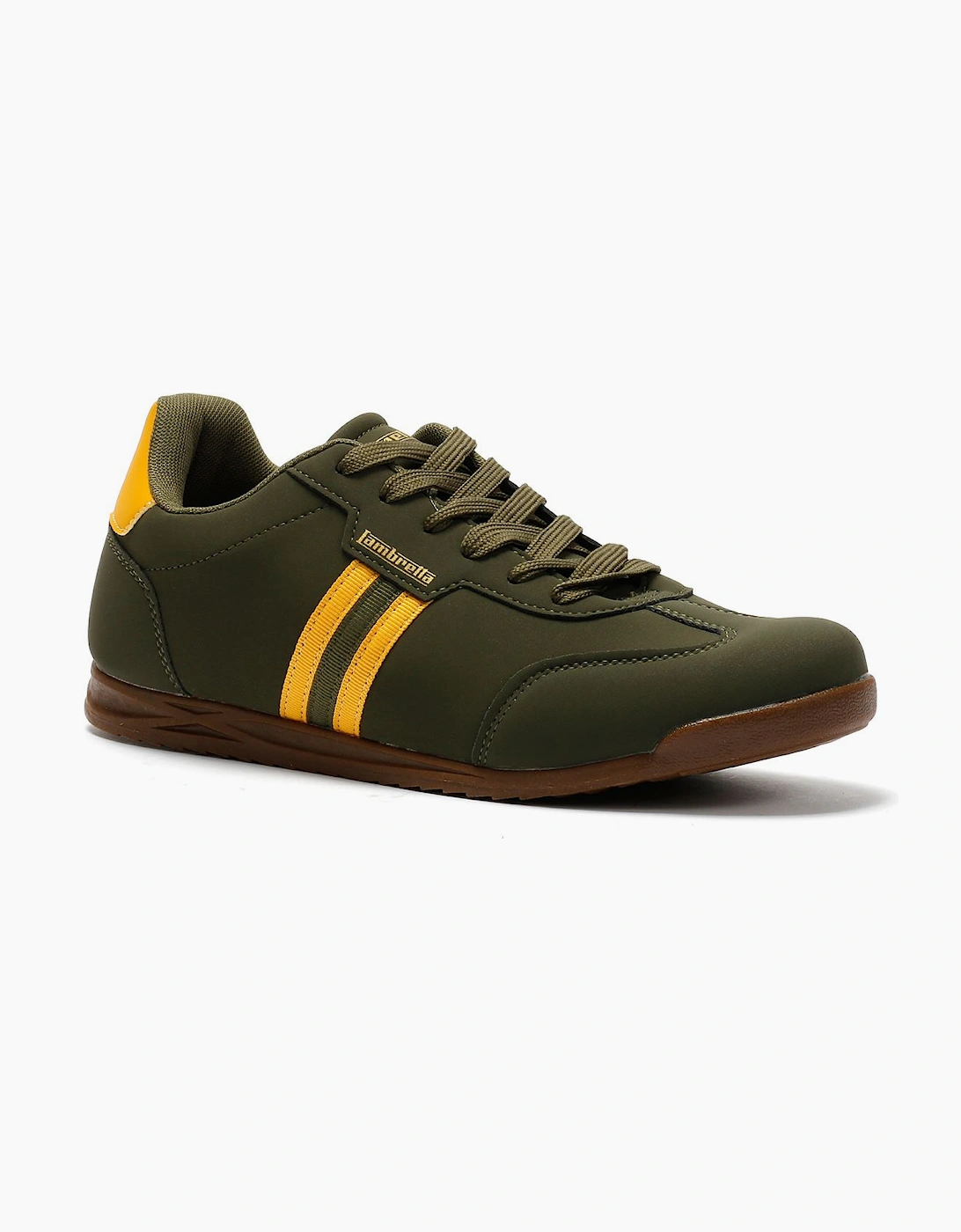 Lambretta Tackle Men's Khaki/Gold Trainers